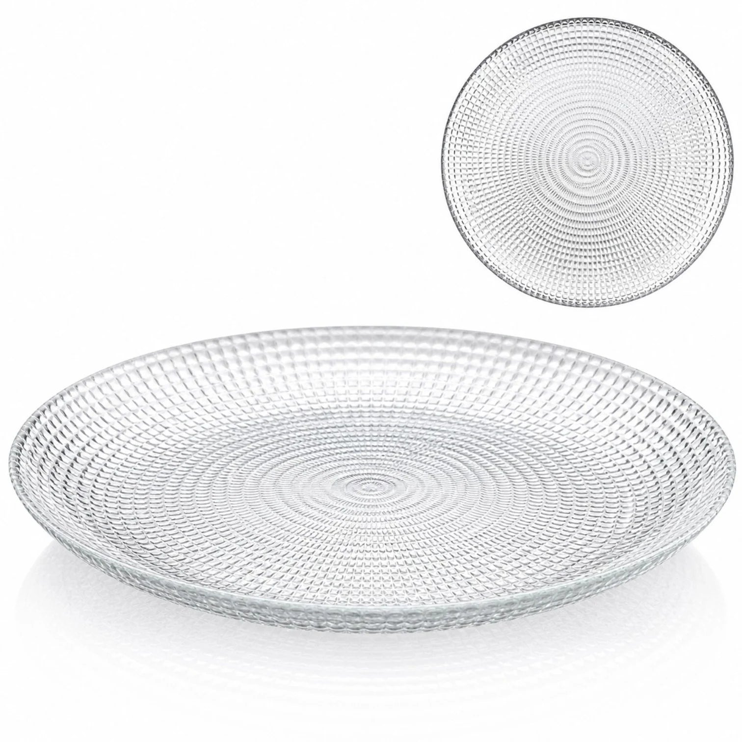 Farfurie din Sticlă 6/set, Model Cristal 18cm Engros