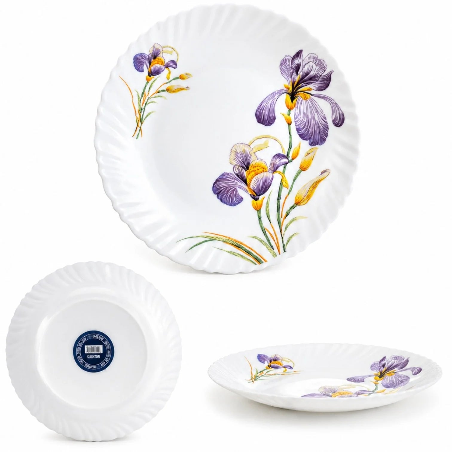 Farfurie din Opal 6/set, Model Floral 19cm Engros