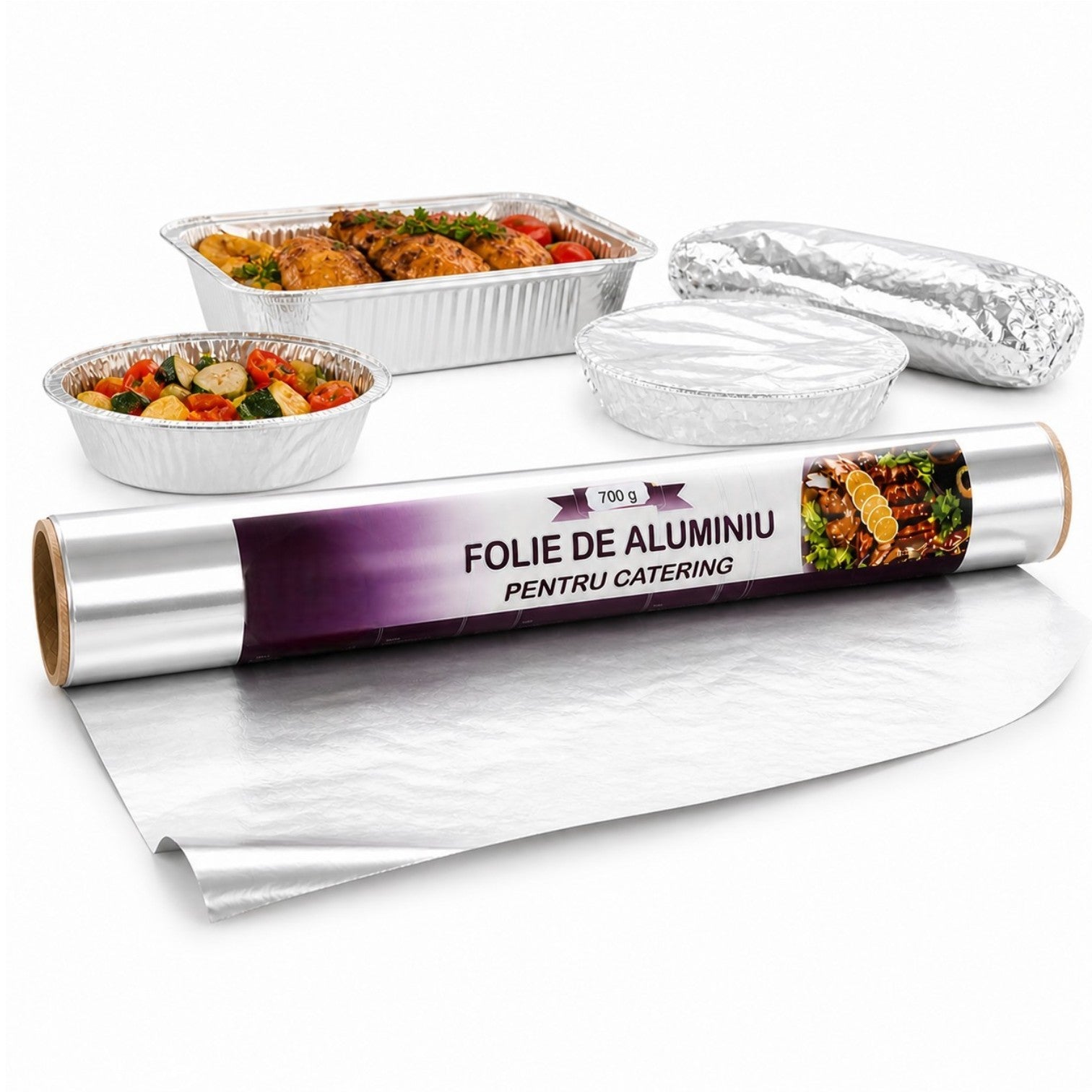 Folie de Aluminiu 700g, Rola 29cm Latime Engros