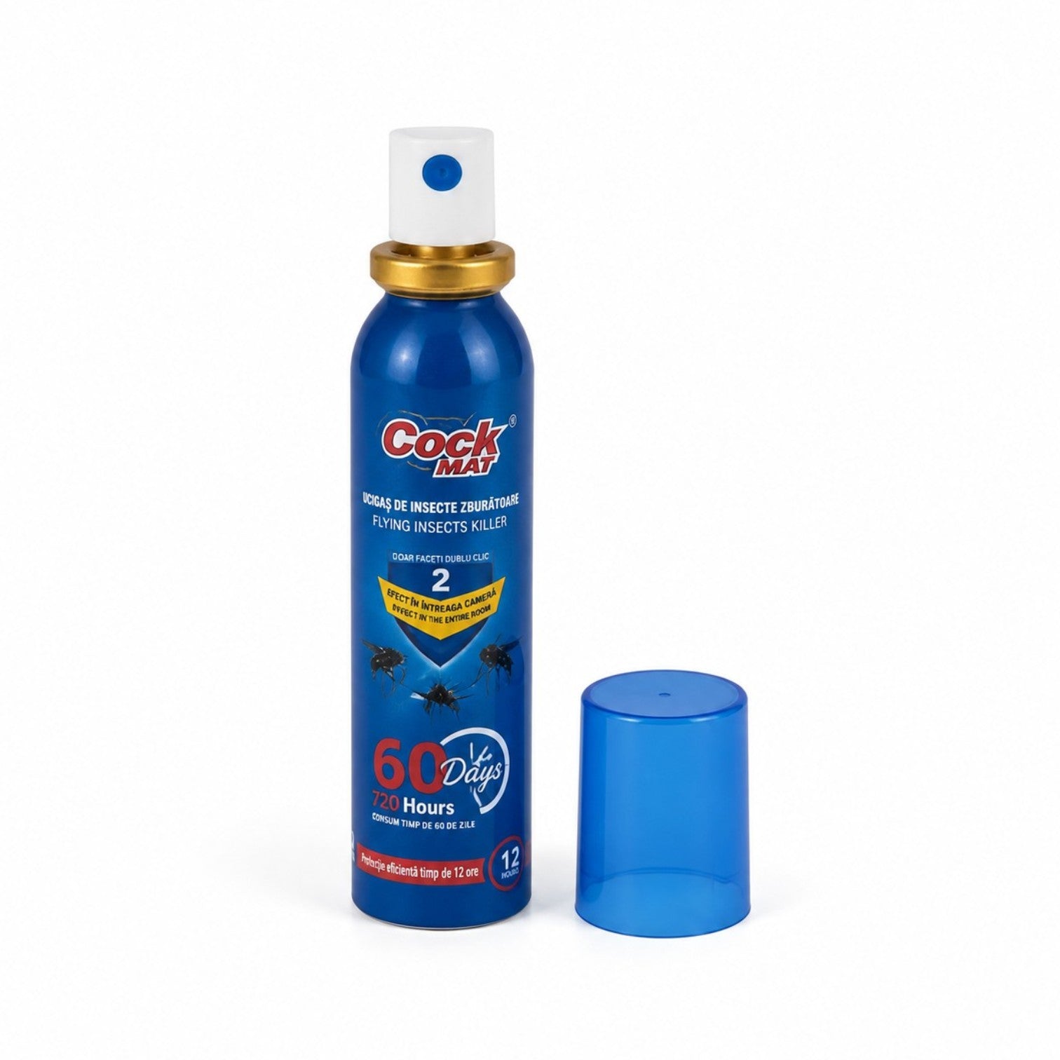 Spray Anti-Insecte Cock Mat 45ml, Acțiune Rapidă în 3 Minute, Protecție până la 60 Zile Engros