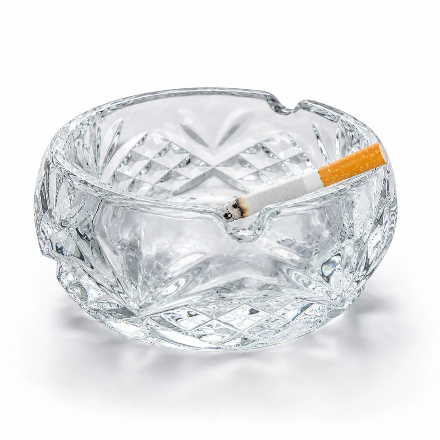 Scrumiera 10x4cm din Sticla, Model Cristal Engros