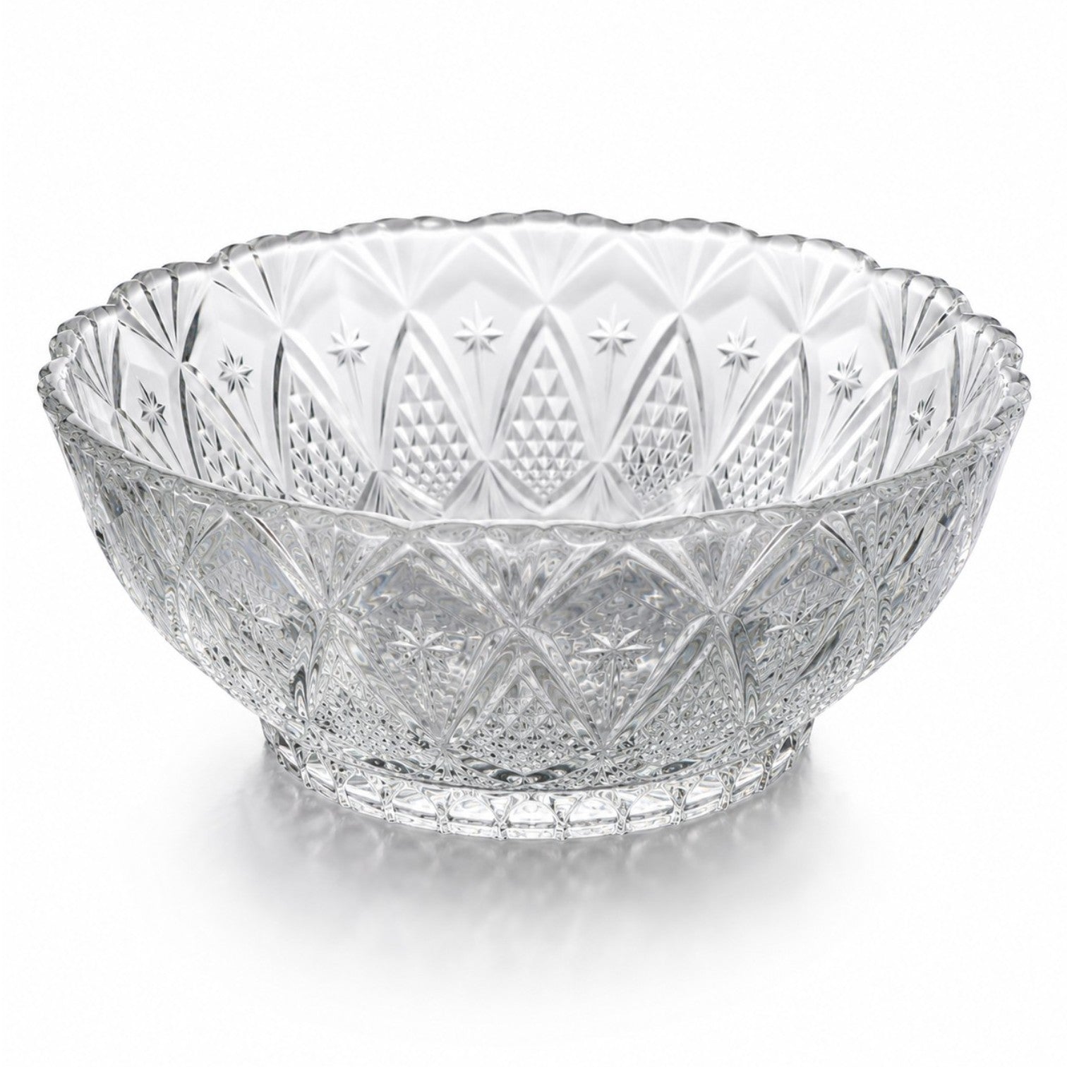 Bol din Sticlă 6/set, Model Cristal, 12.5x5.5cm, Transparent Engros