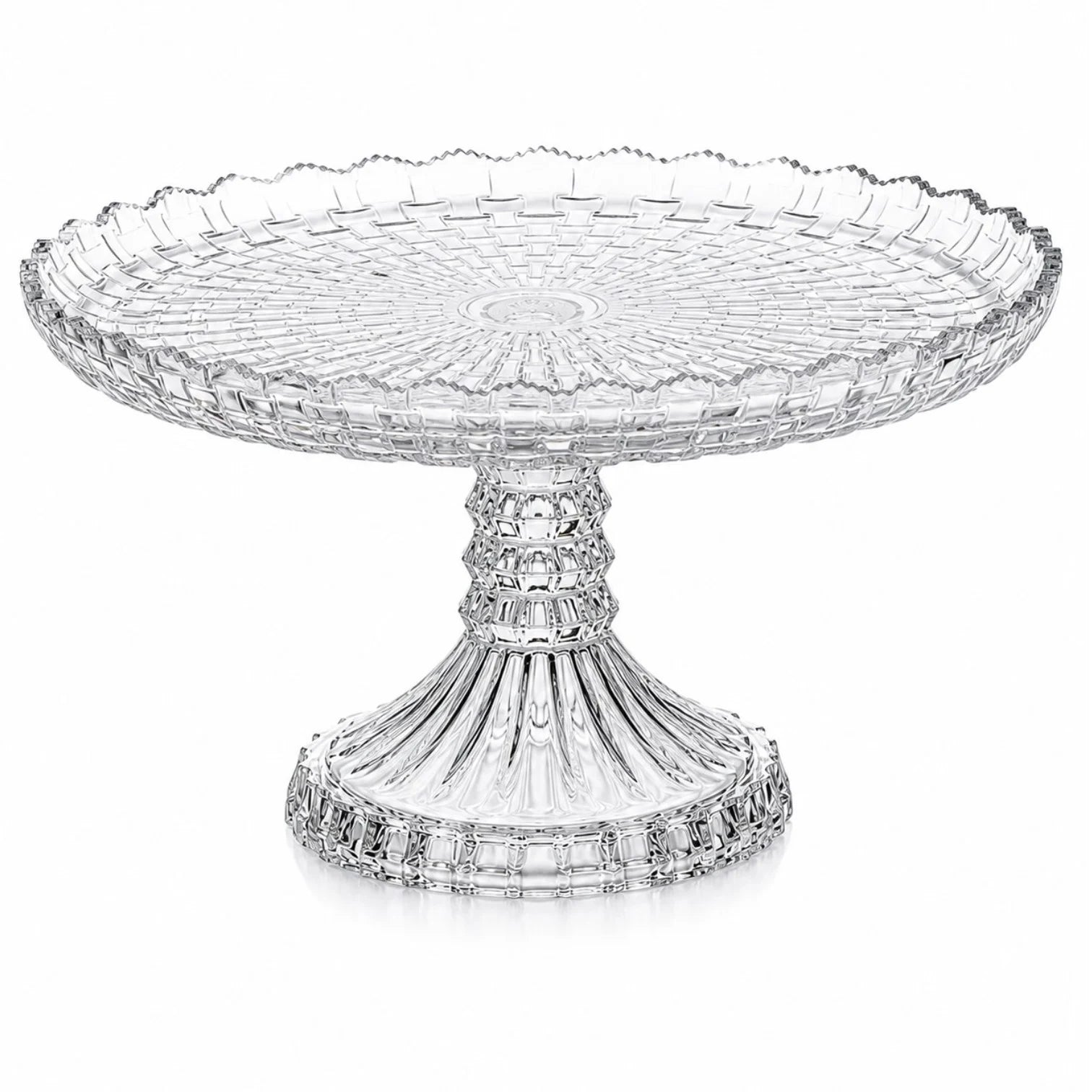 Fructiera din Sticlă cu Picior 30x15x12cm, Model Cristal Engros