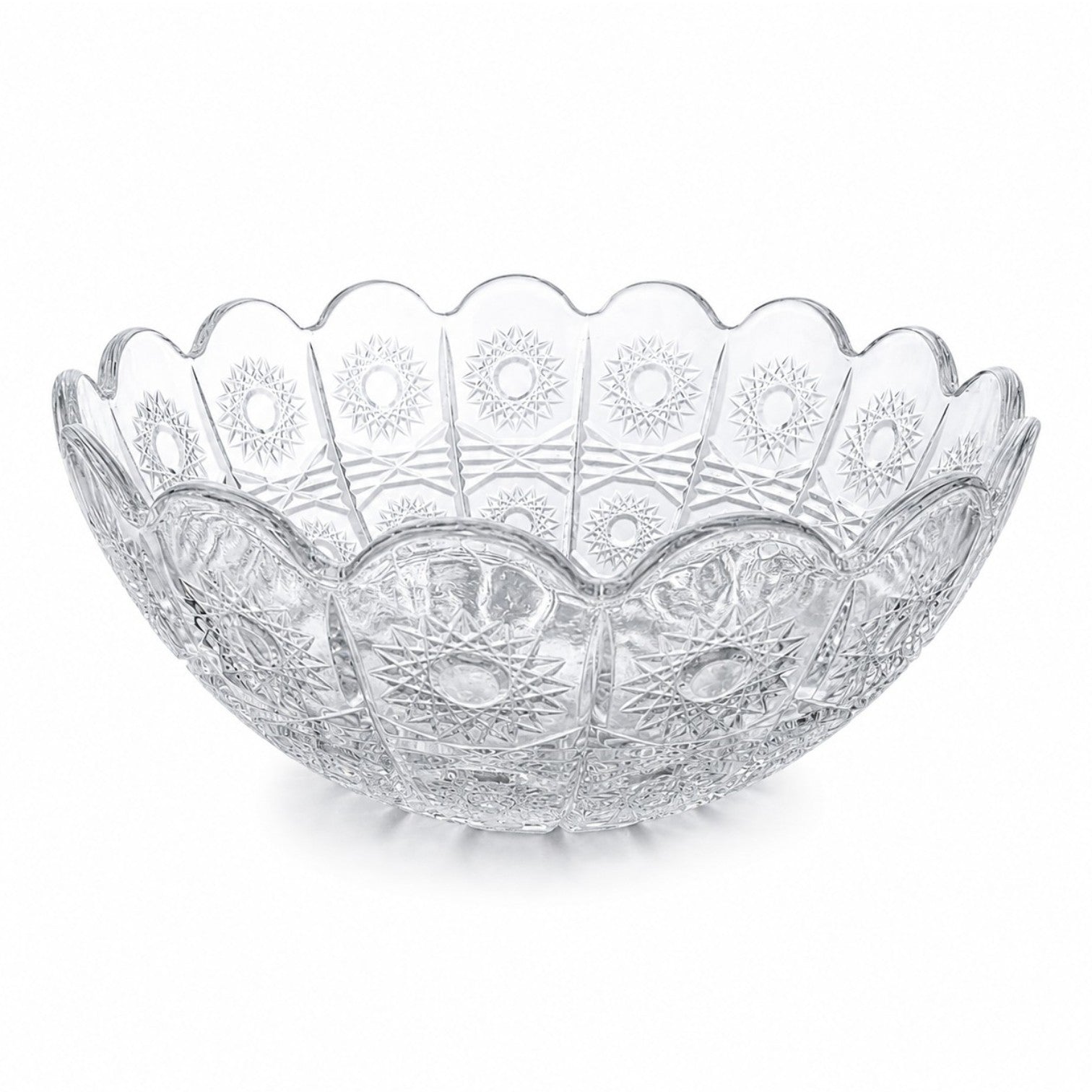 Bol din Sticlă 23.5x10cm, Model Cristal Floral Engros