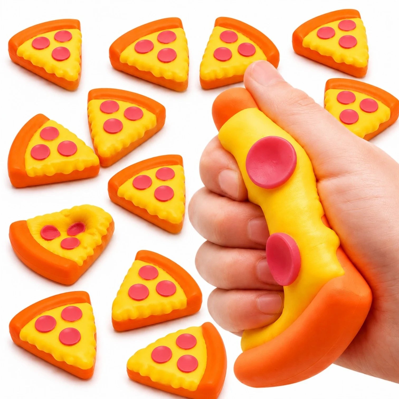 Jucărie Squishy Pizza 9x7cm, Anti-Stres, Slow Rising, Model Pizza Slice Engros