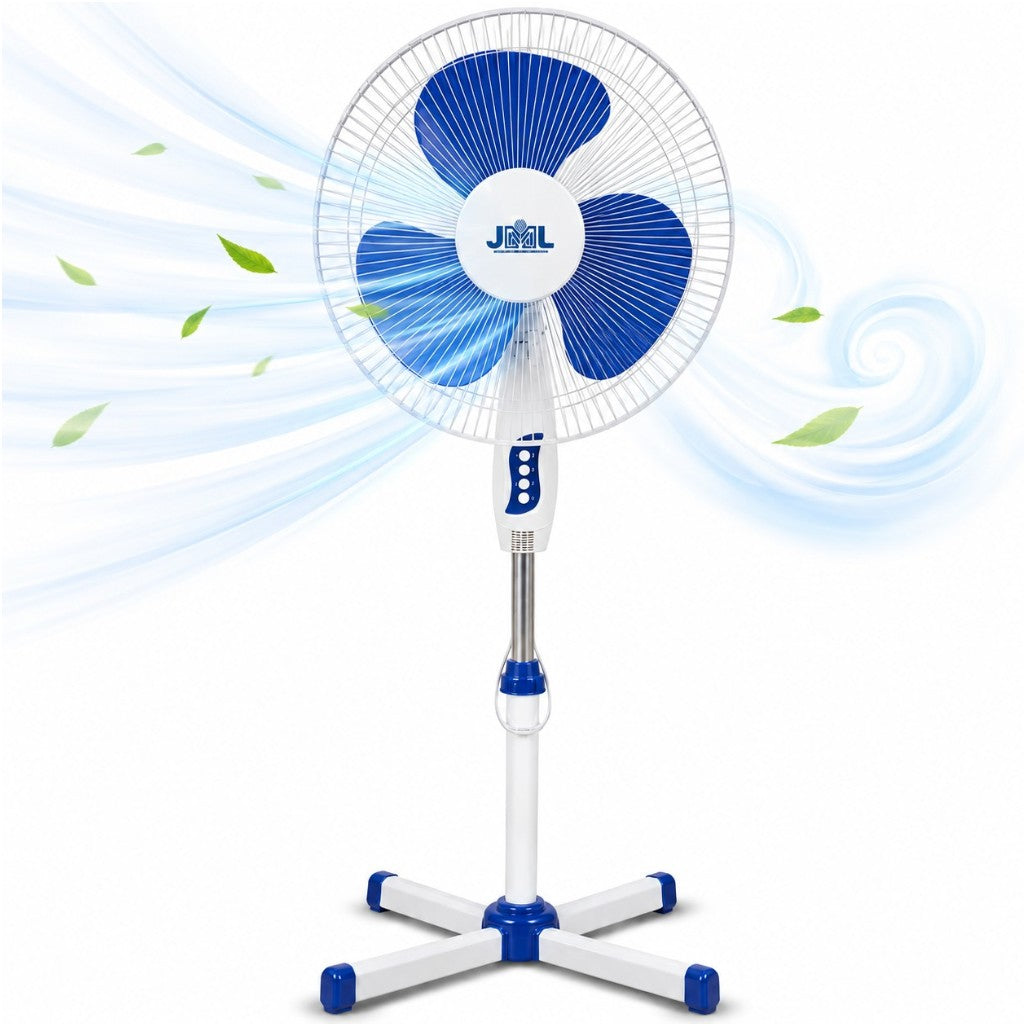 Ventilator Electric cu Picior, 2/set Reglabil pe Înălțime, cu Oscilație Automată 40cm, 3 Viteze Engros