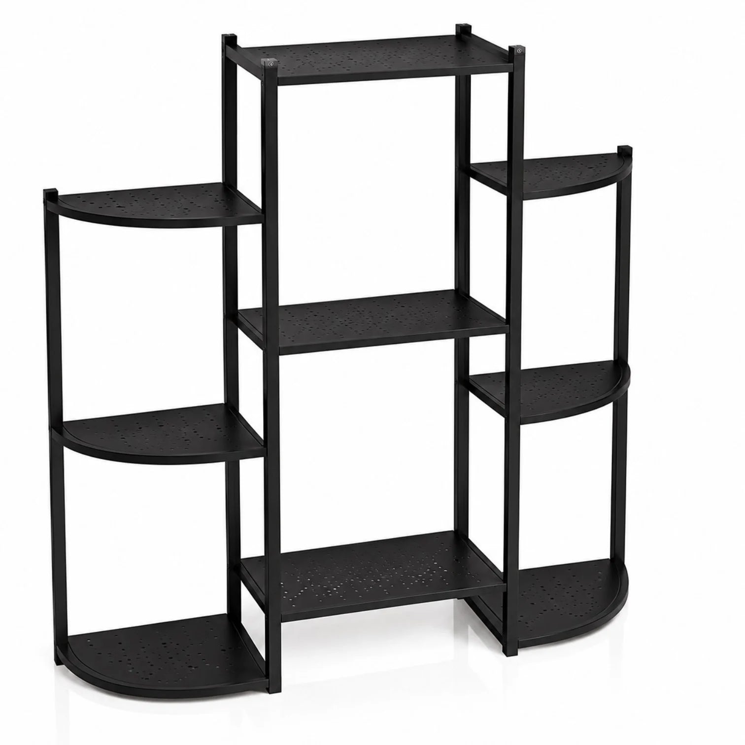 Etajeră Metalică 102×99×42.5cm, Raft pentru Flori cu 7 Polițe Engros