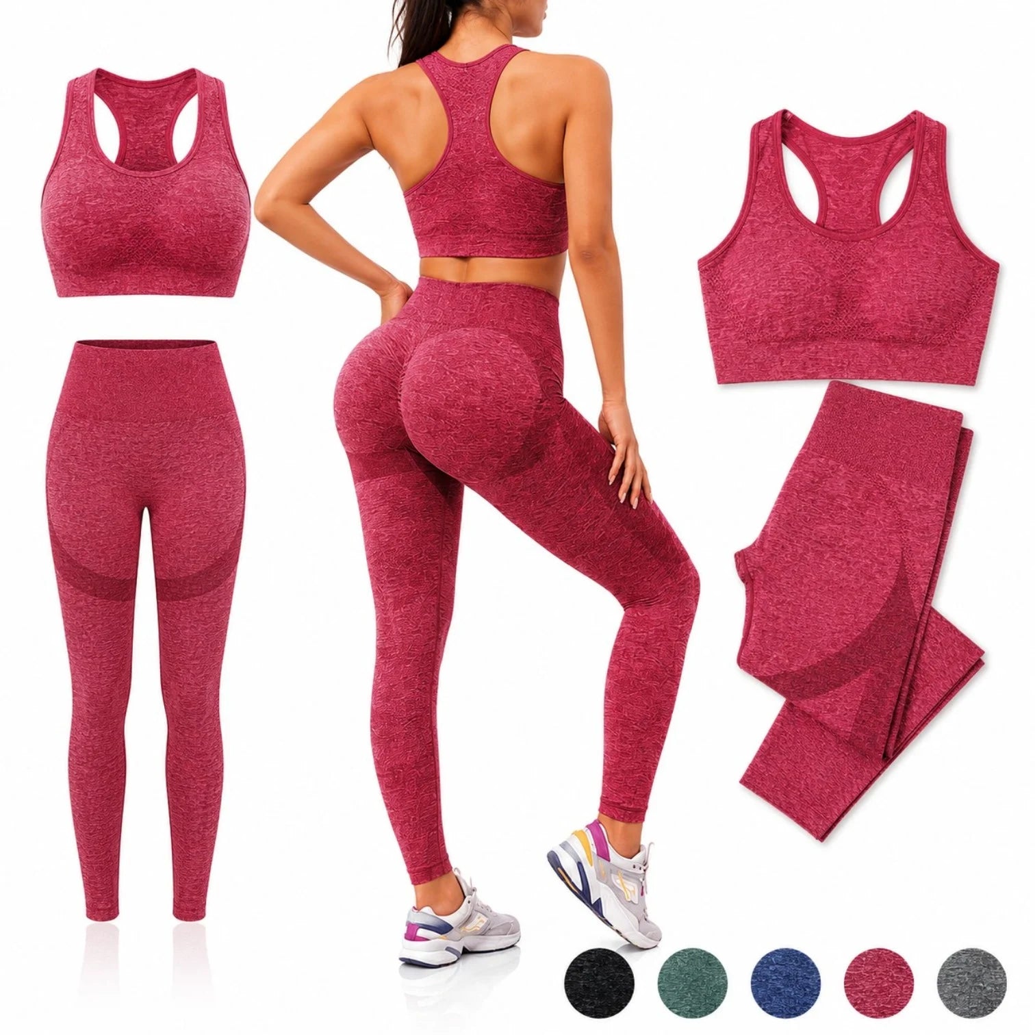 Compleu Sport Damă One Size, Talie Înaltă, Diferite Culori Engros