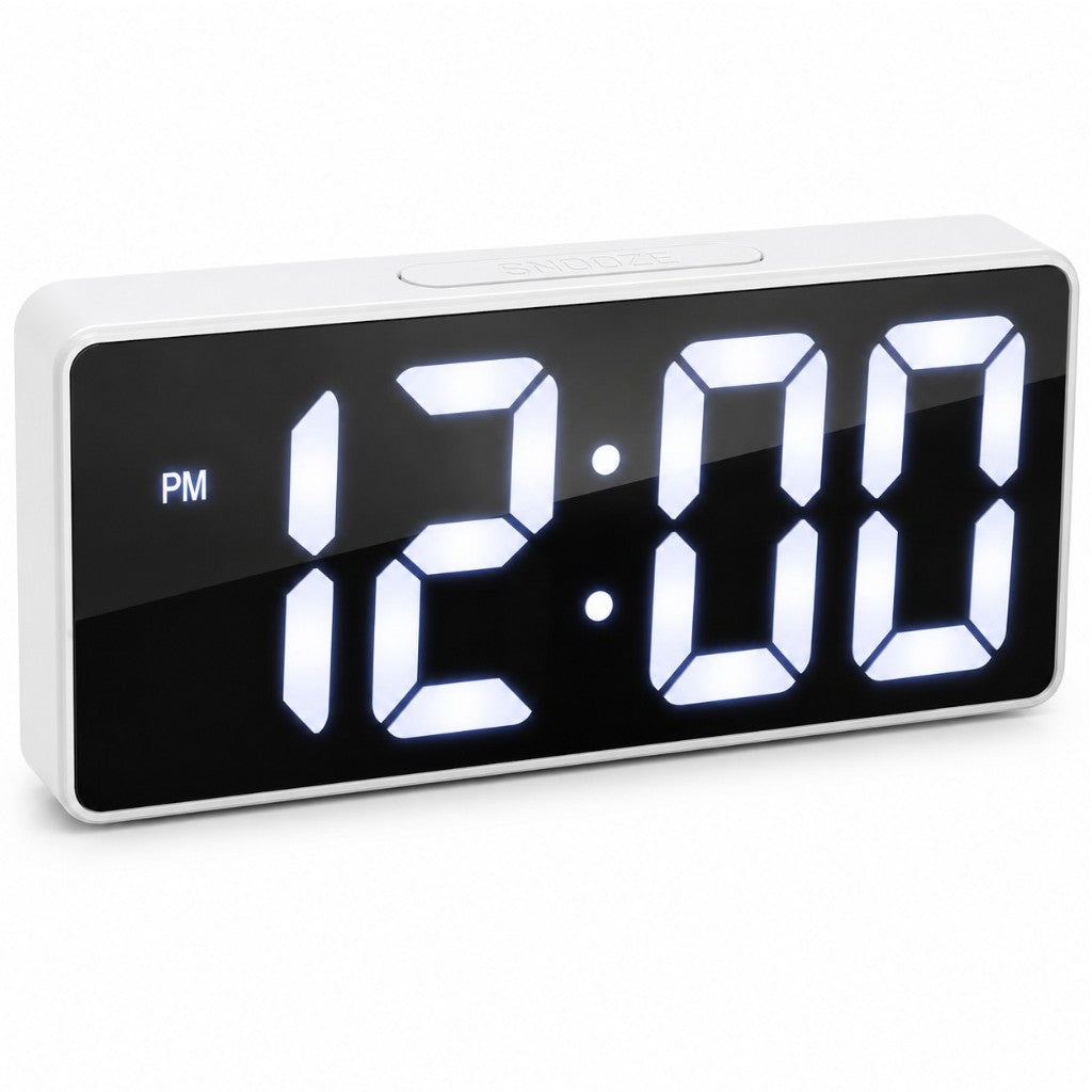 Ceas Digital LED 15×6.5cm, Afișaj Oglinda cu Cifre Mari, Alarmă cu Funcție Amanare, Alimentare prin USB sau Baterii Engros