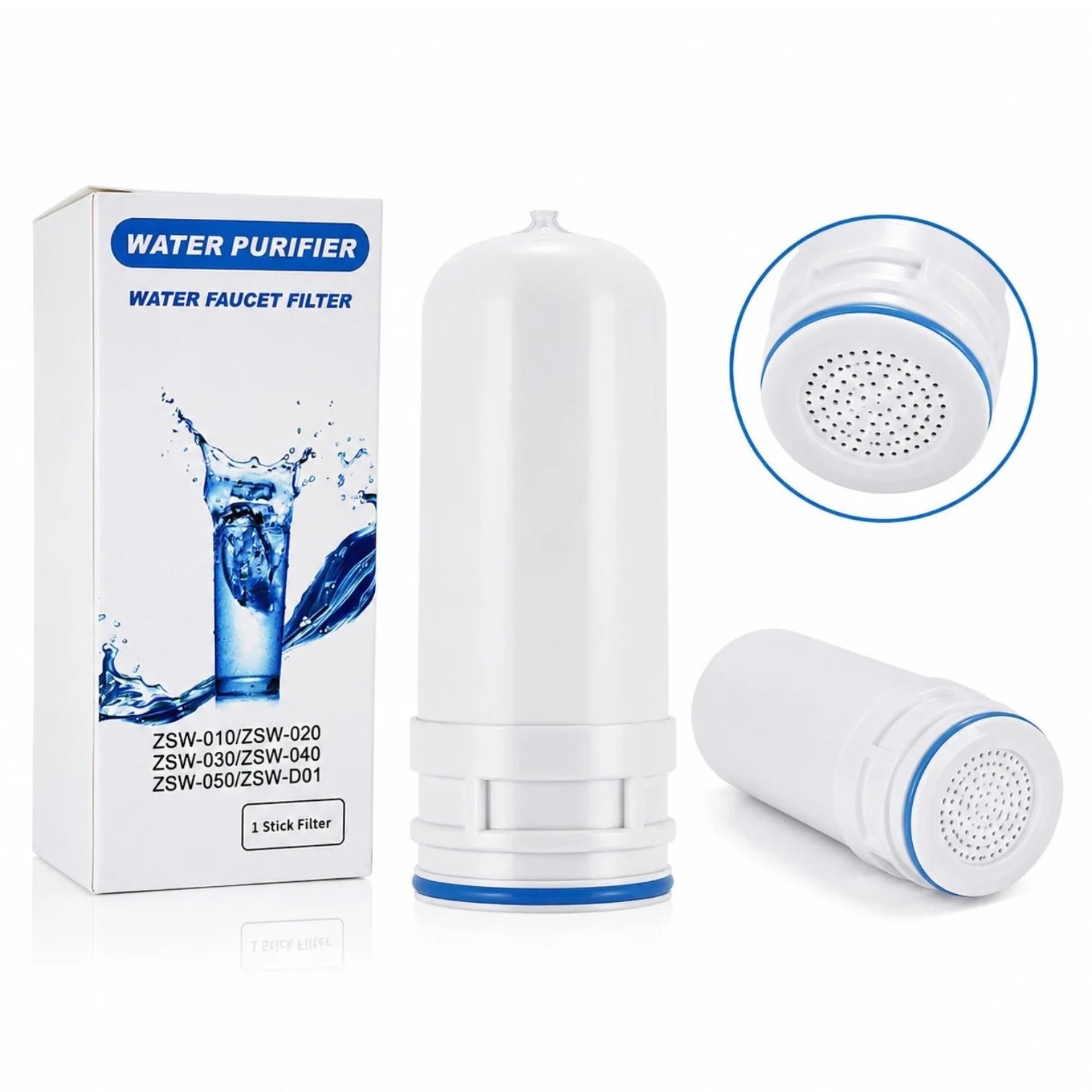 Cartuș Filtrant de Schimb pentru Filtru de Apă la Robinet, Carbon Activ, Purificare Eficientă a Apei Potabile Engros