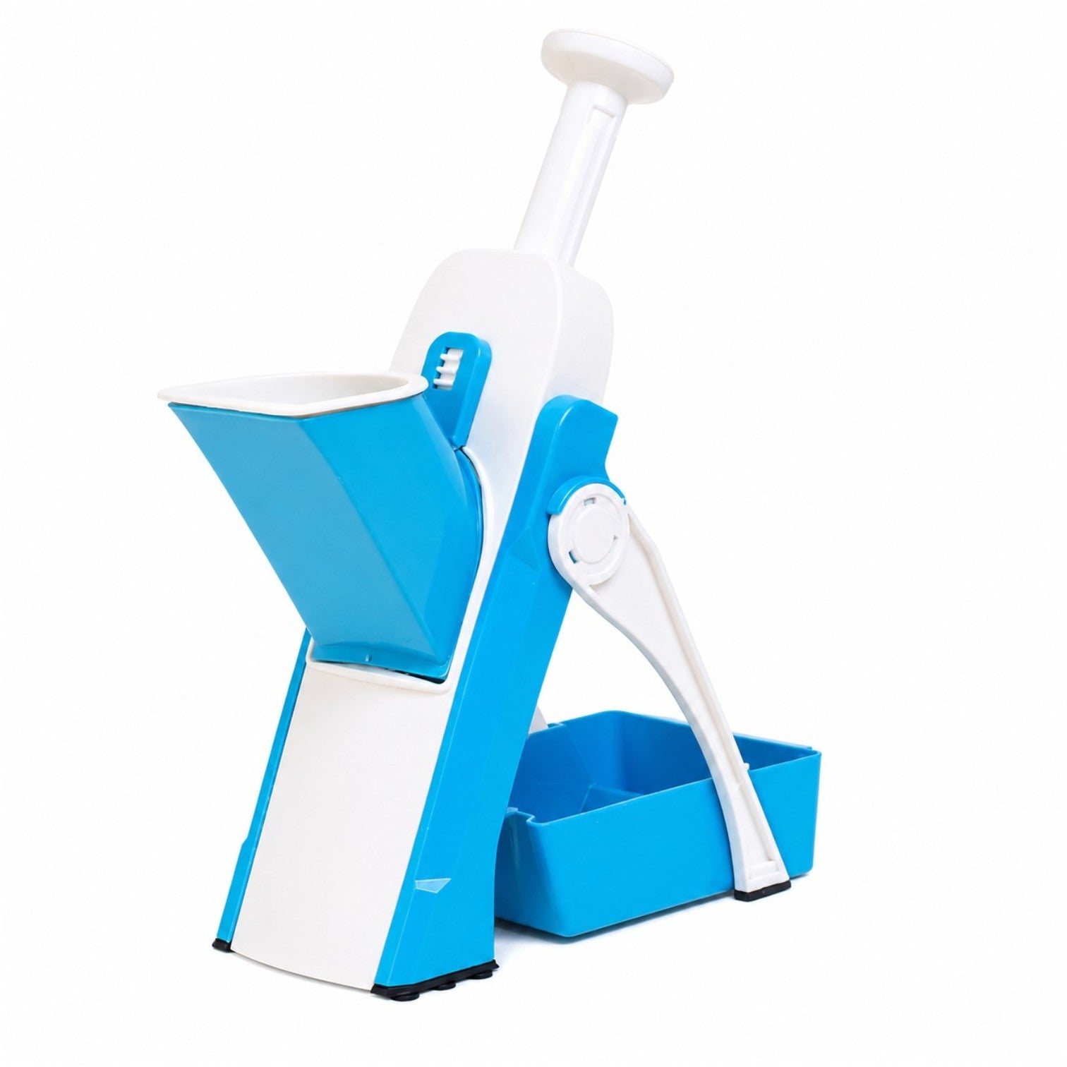 Răzătoare Manuală Multifuncțională cu Presare, 35x24x11.5cm, cu Tavă de Colectare și Tamburi Interschimbabili pentru Feliere și Răzuire Engros
