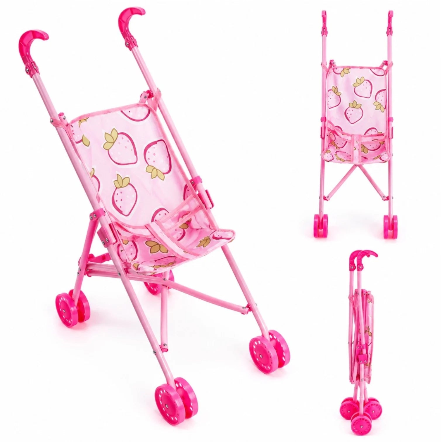 Carucior Pliabil pentru Păpuși 54×38×24cm, din Plastic, pentru Copii Engros