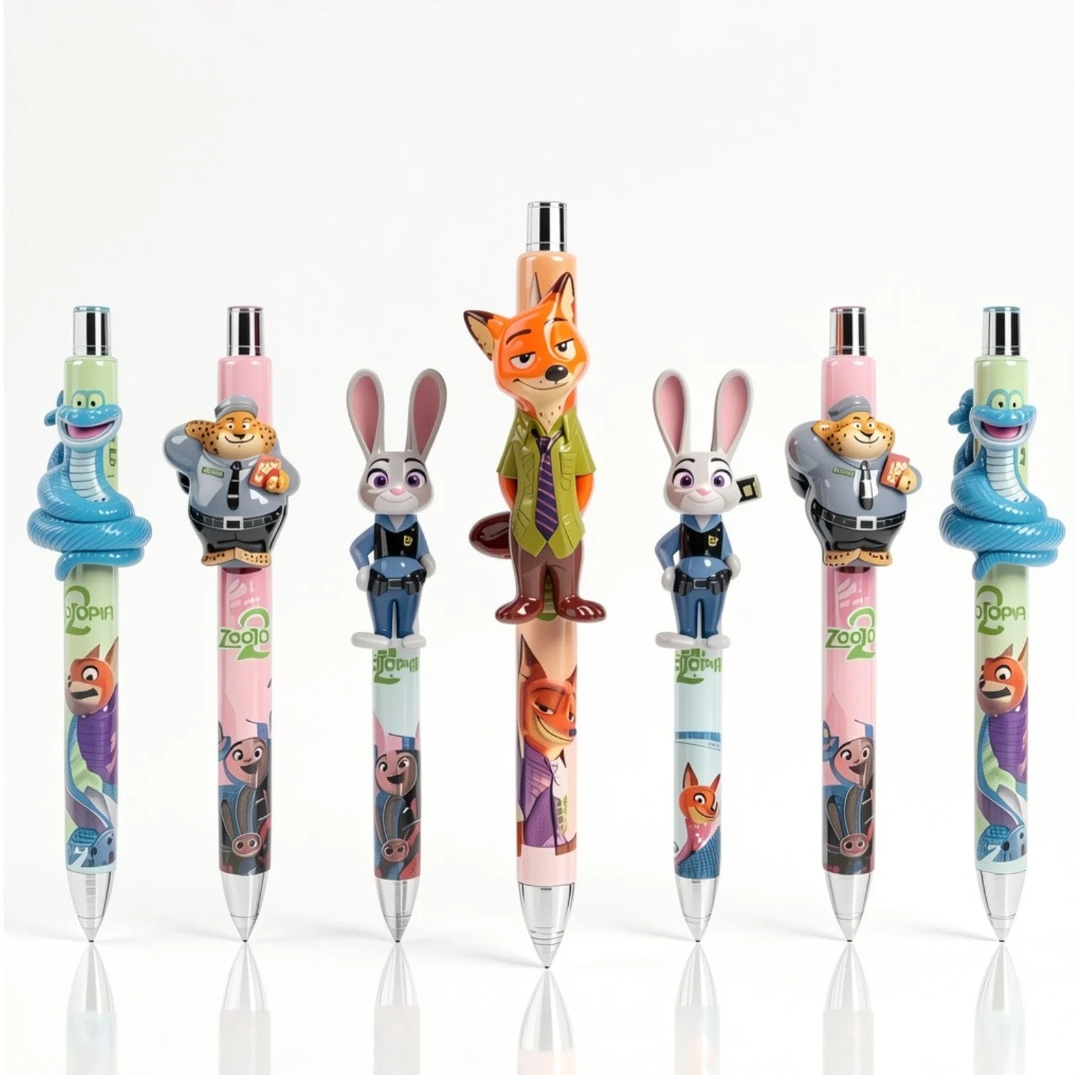 Pix cu Gel 48/Set, Cerneală Albastră 14.5cm, cu Figurine Animale, Diferite Modele Engros