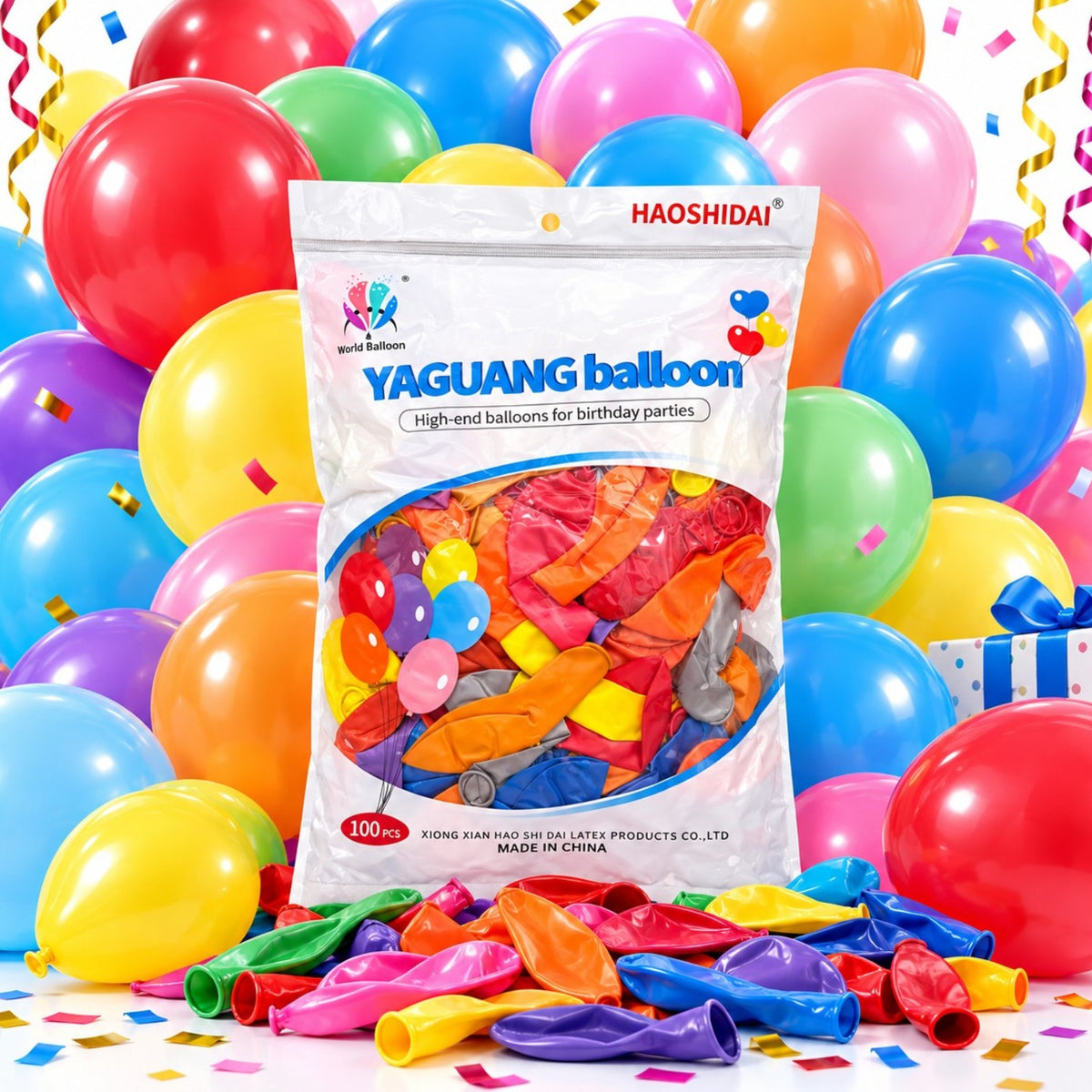 Baloane Latex 100/set, pentru Petreceri și Evenimente, Diferite Culori Engros