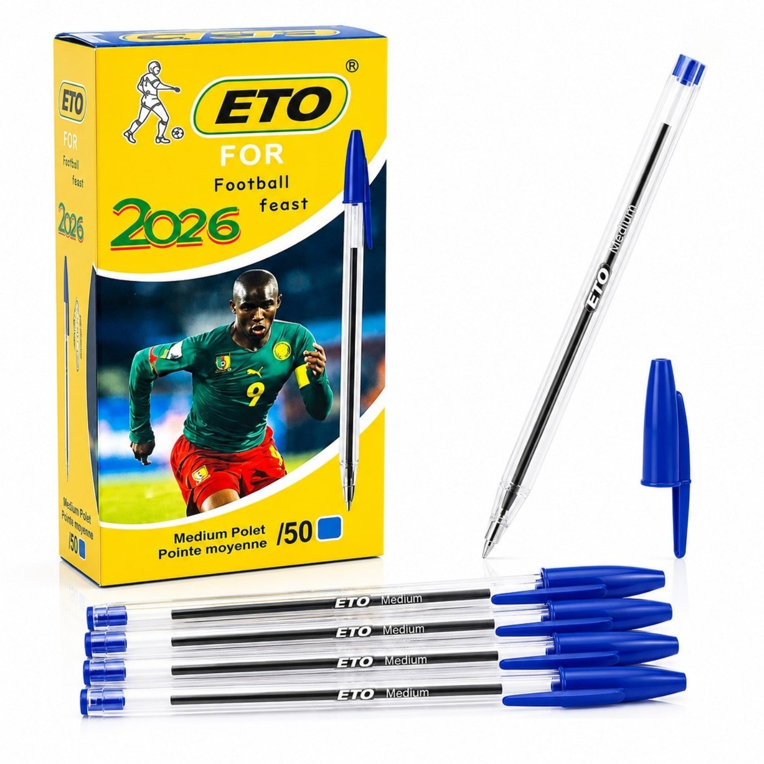 Pix cu Bila ETO 50/set, cu Capac, Scriere Albastra Engros
