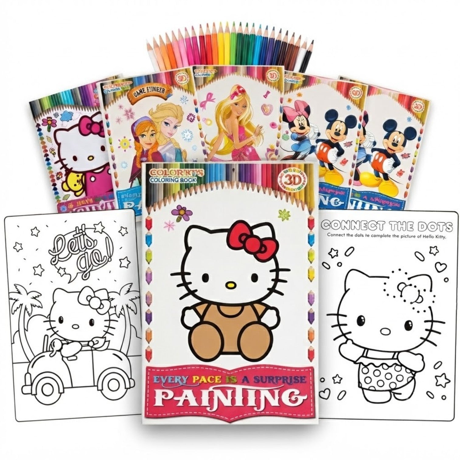 Carte de Colorat 12/set, A4 Diferite Modele pentru Copii Engros