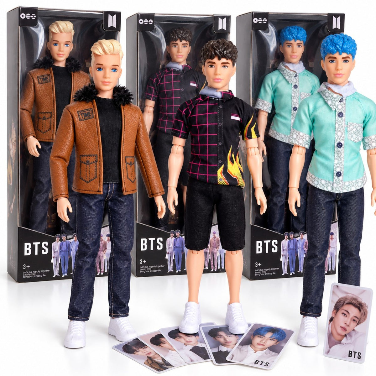 Papusa Baiat BTS 29cm, Articulata, cu Muzica, Diferite Modele Engros
