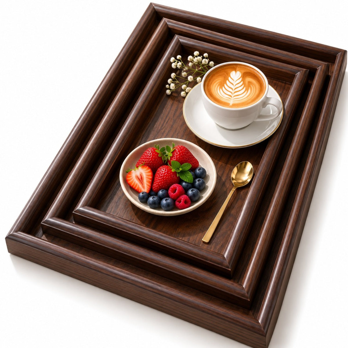 Tavi Decorative 3/set, 40×30×3.5cm, din Lemn, Culoare Stejar Natur Deschis, Dreptunghiulare Engros