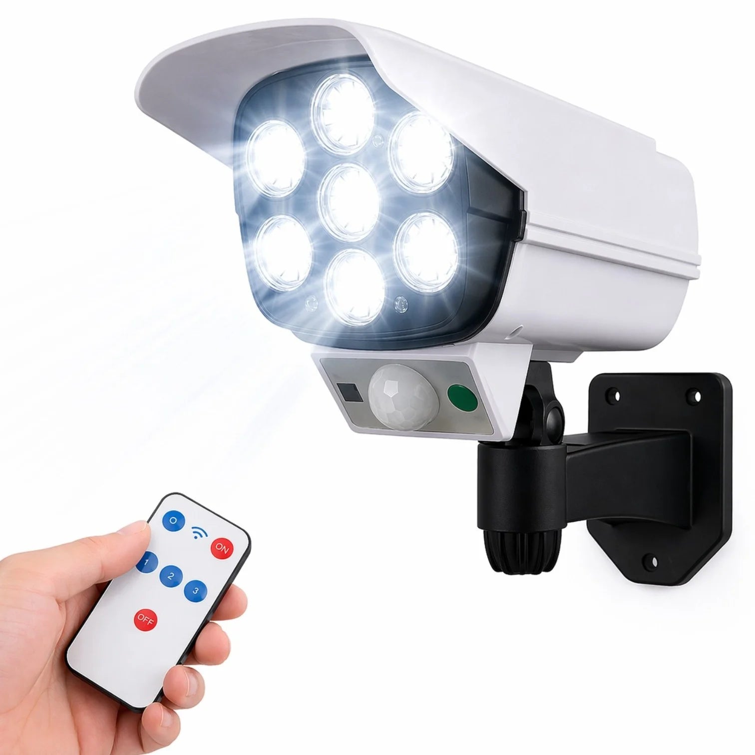Lampă Solară LED cu Senzor, 17.5×7.5×6.5cm,7 Module COB Ultra Luminoase, Control Telecomandă, Rotire 360°, Montaj pe Perete Engros