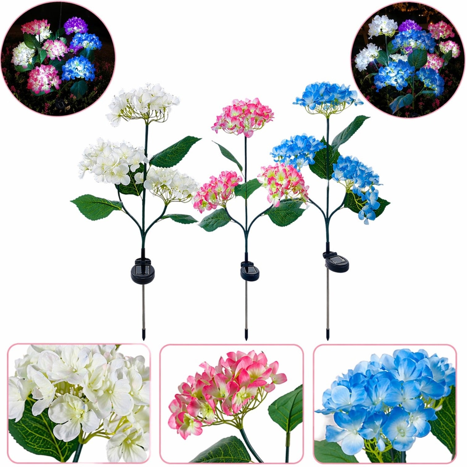 Lampa Solara 2/set Model Floare 81cm Diferite Culori Engros