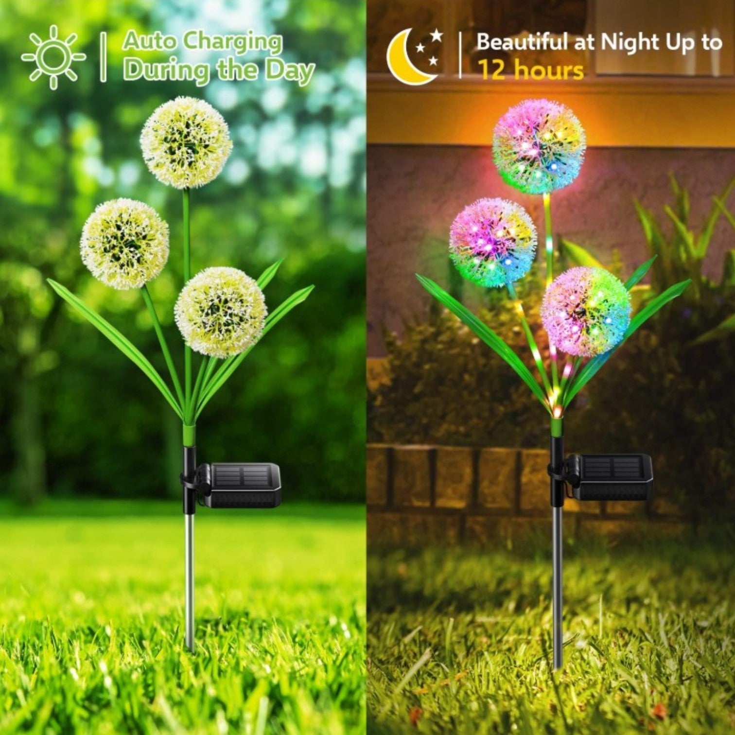 Lampa Solara 2/set pentru Gradina 76cm Model Papadie, Multicolora Engros