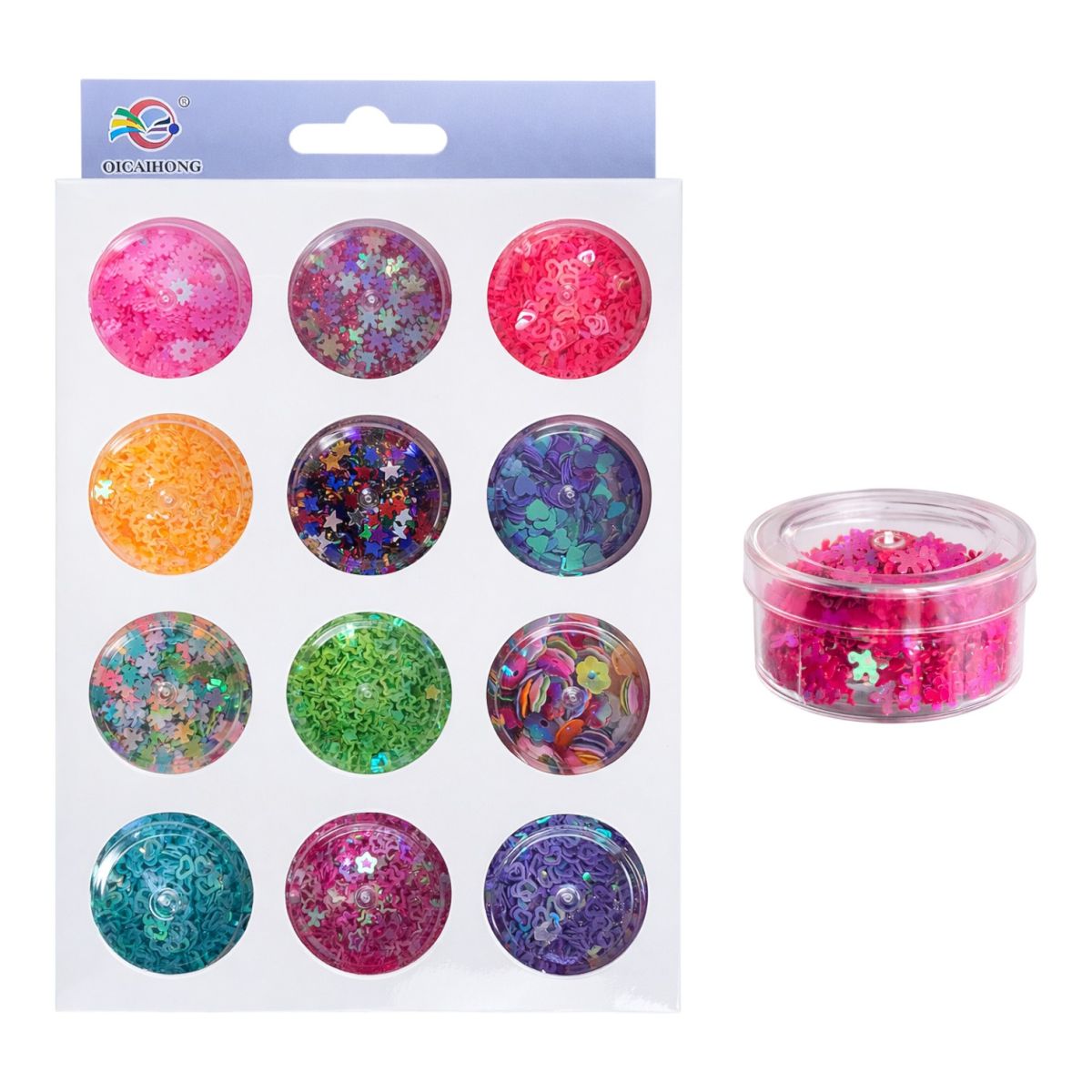 Decorațiuni Unghii 12/set, Paiete și Diferite Forme Engros