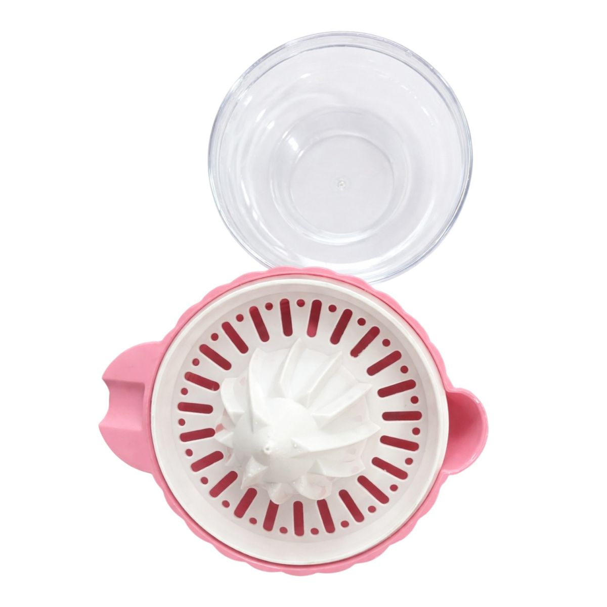 Storcător Manual 11x6cm pentru Citrice cu Suport si Capac, din Plastic Diferite Culori Engros