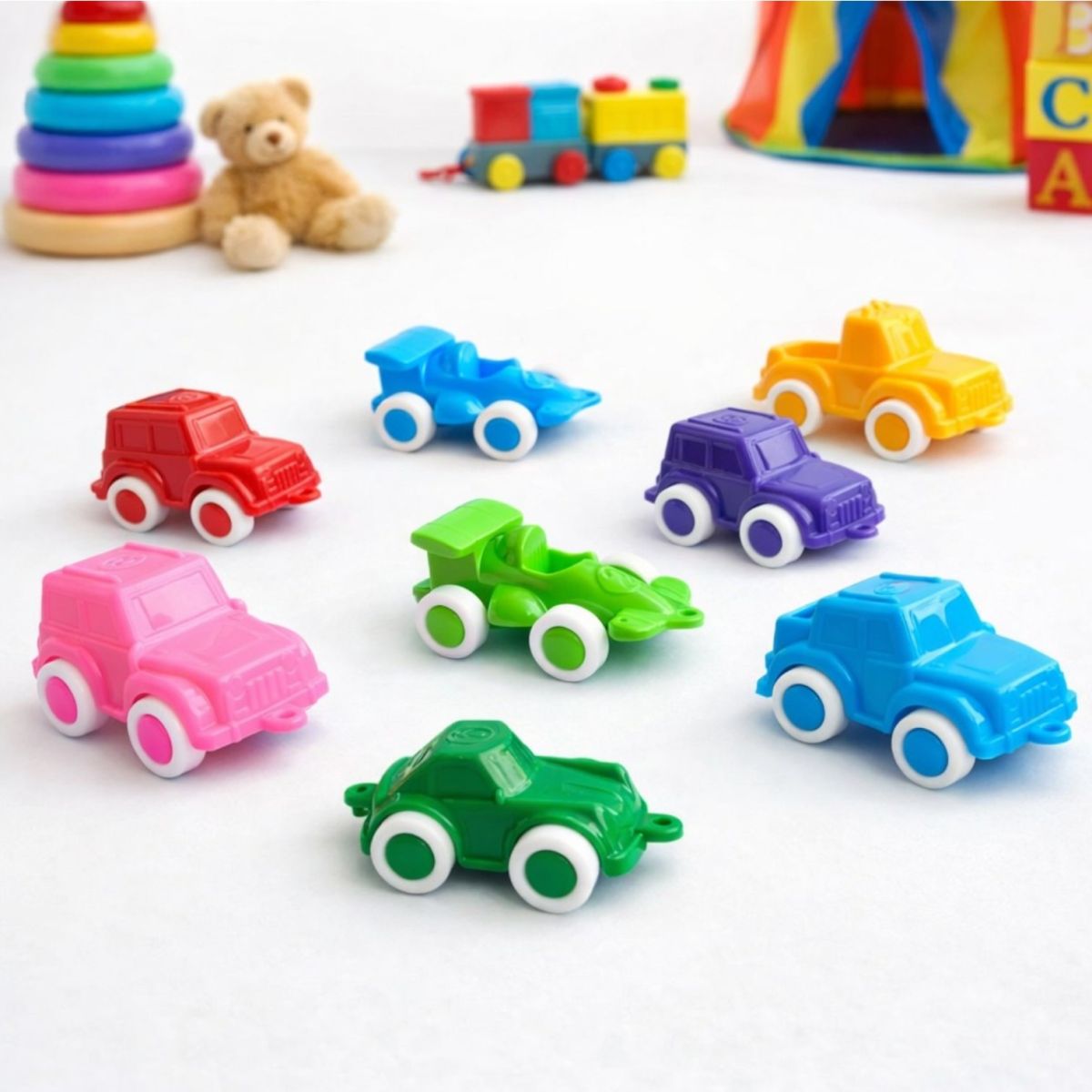 Mini Mașinuțe pentru Copii 36/set, din Plastic, Diferite Modele pentru Copii Engros