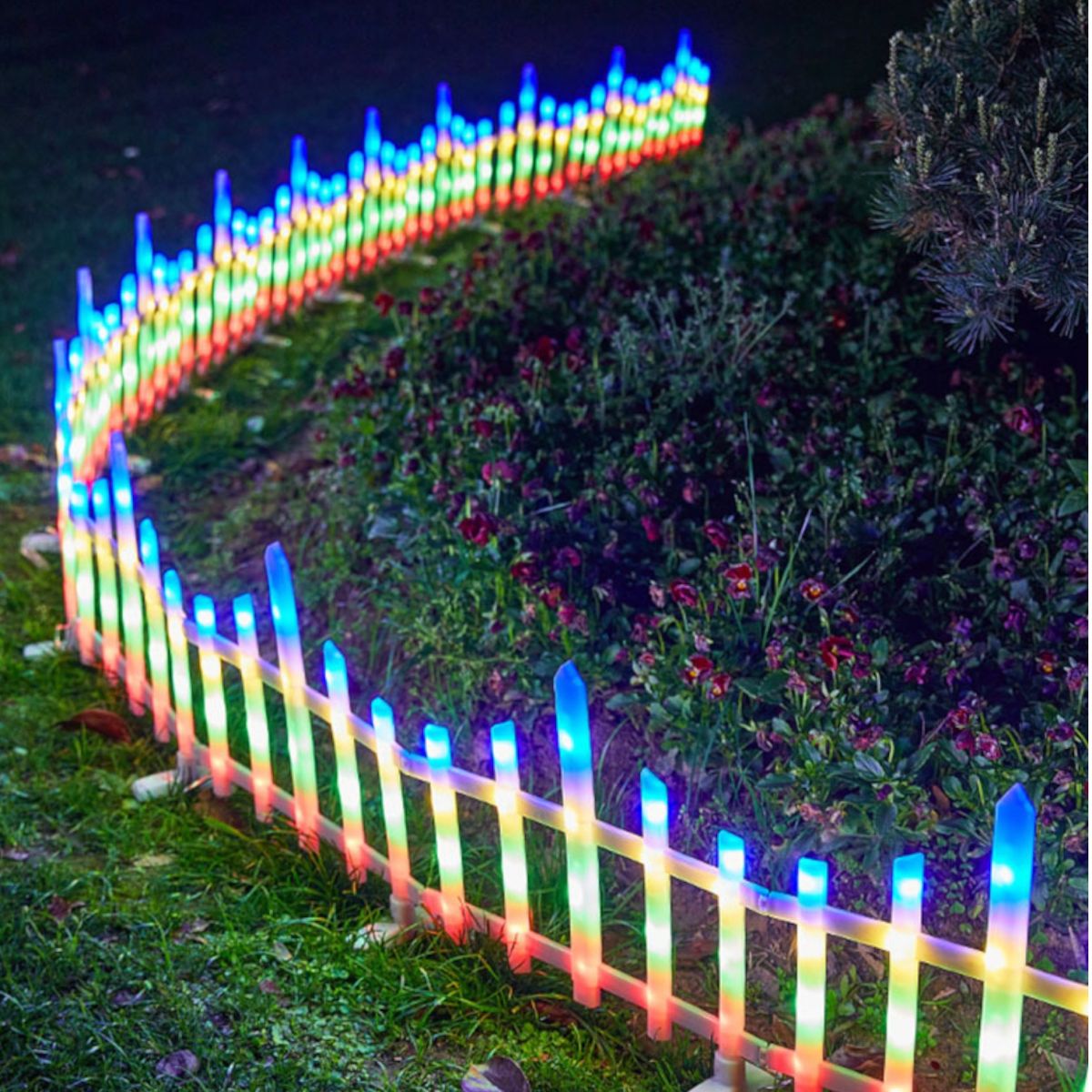 Gard Decorativ de Crăciun 3mx29cm cu Lumină LED Multicoloră, Conectare prin Mufă, Ornament Exterior pentru Alei și Grădini Engros