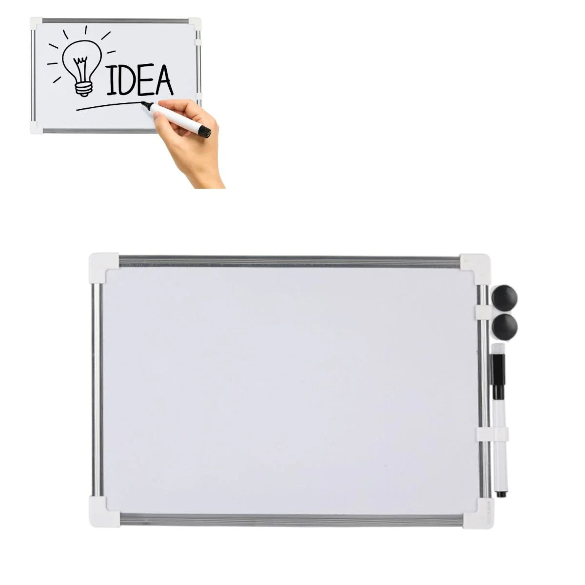 Tăbliță de Scris 35x50cm, cu Marker și Magneți, Ramă din Aluminiu Engros