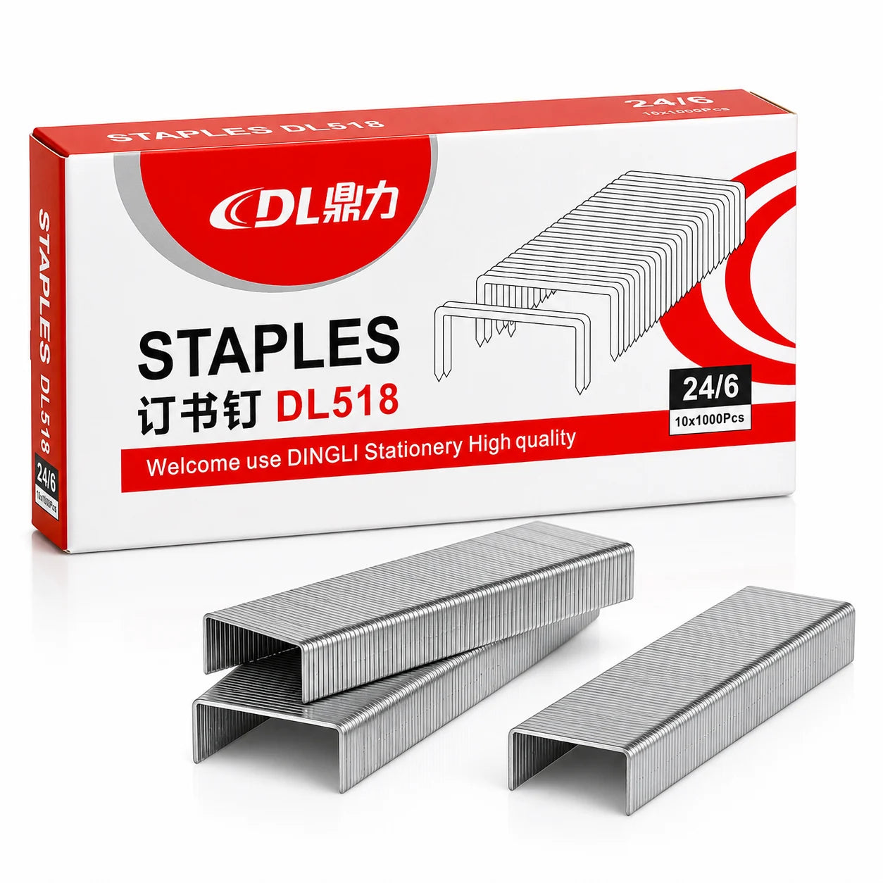 Capse pentru Capsator 24/6 DL518, 1000 Buc/Set, 10 Seturi/Cutie Engros