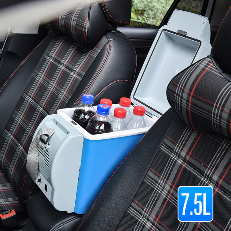 Mini Frigider Electric 2 în 1 Portabil 7.5L Funcție Răcire și Încălzire, 32.5x20.5x30cm cu Suport Băuturi Engros