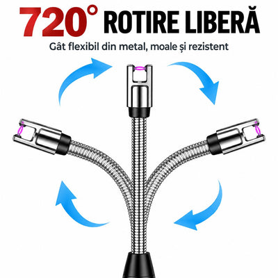 Bricheta Electrica cu Arc 26cm, Gat Flexibil 360°, Reincarcabila USB, Diferite Culori Engros
