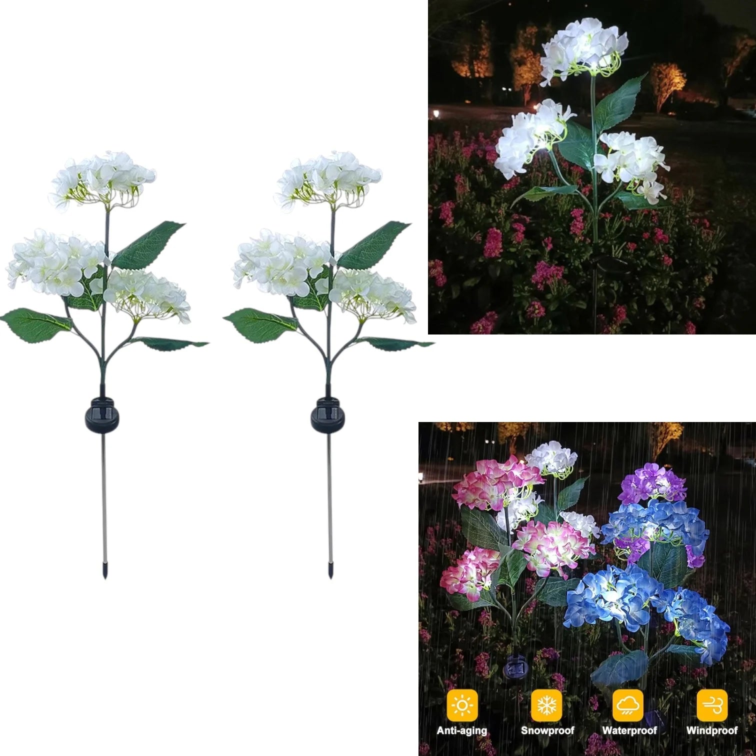 Lampa Solara 2/set Model Floare 81cm Diferite Culori Engros