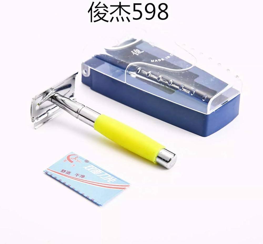 Aparat de ras Classic Safety Razor Cu Lame De Rezerva, Reutilizabil, Ecologic, Argintiu Engros