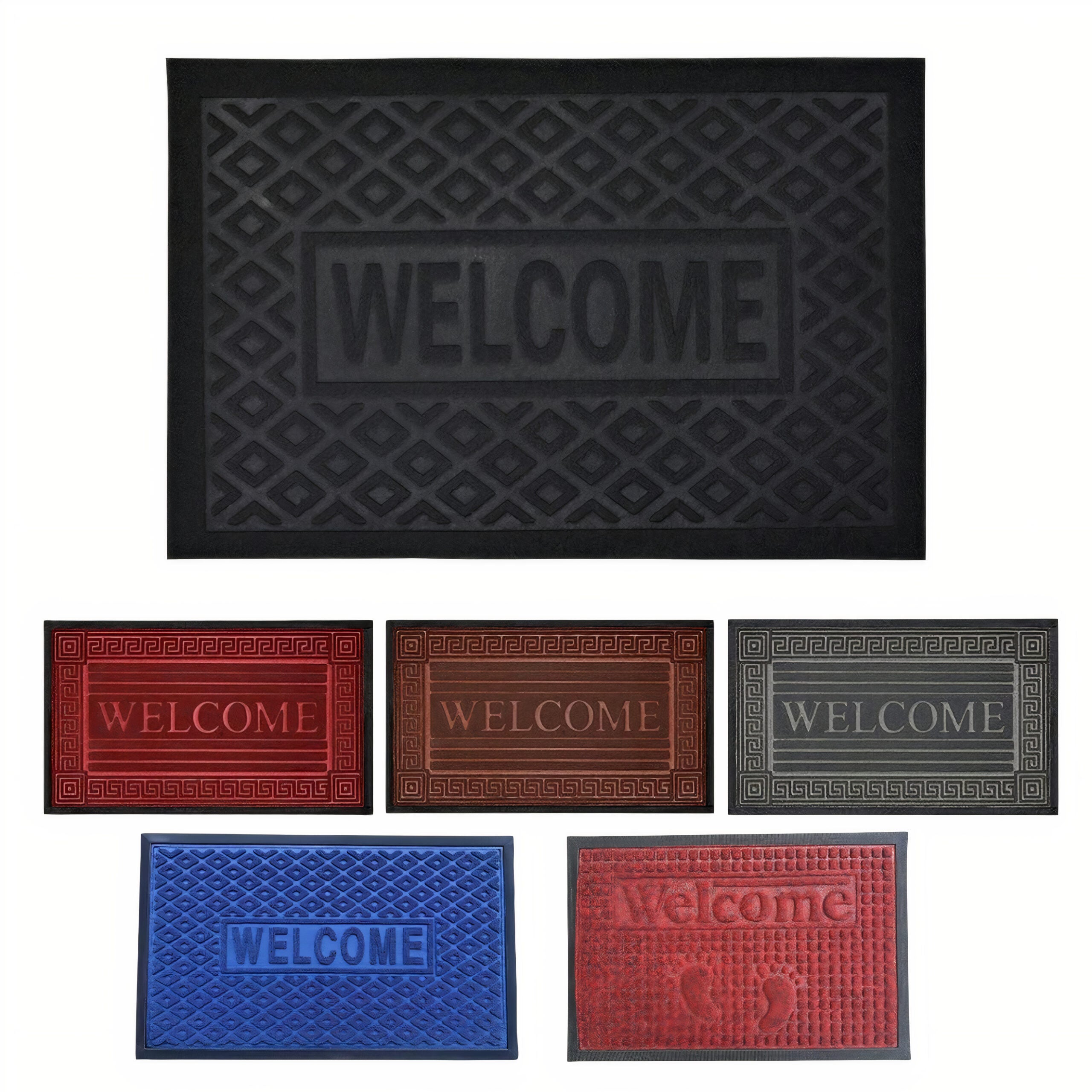 Covoraș de Intrare 40x60cm din Cauciuc și Material Textil, Diferite Culori Engros