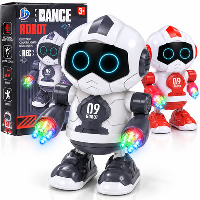 Robot Dansator 21cm, cu Inregistrare si Redare Voce, Lumini Colorate, Muzica si Miscare, Diferite Culori Engros