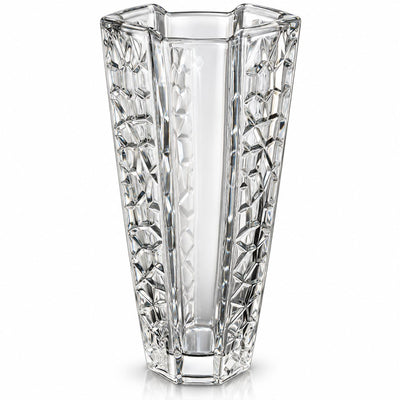 Vaza din Sticla Groasa 25x11.5x8cm, Transparenta, Model Cristal Engros