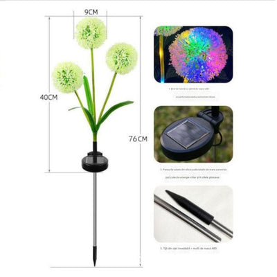 Lampa Solara 2/set pentru Gradina 76cm Model Papadie, Multicolora Engros