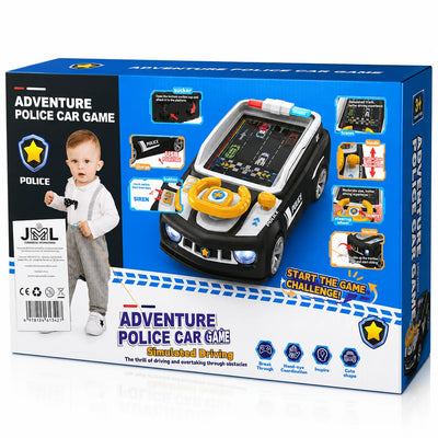 Simulator Auto Interactiv 39.3x24x13.9cm, Masina Interactiva de Politie cu Volan, Lumini si Sunete, Diferite Culori Engros
