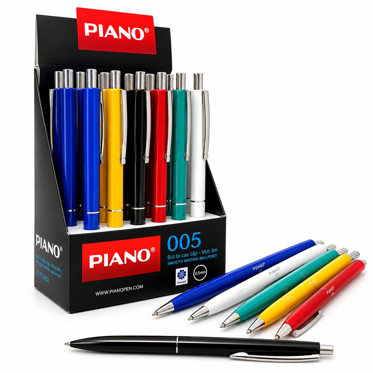 Pix cu Mecanism 24/set Piano 005, 14cm Culoare Albastra Diferite Culori Engros