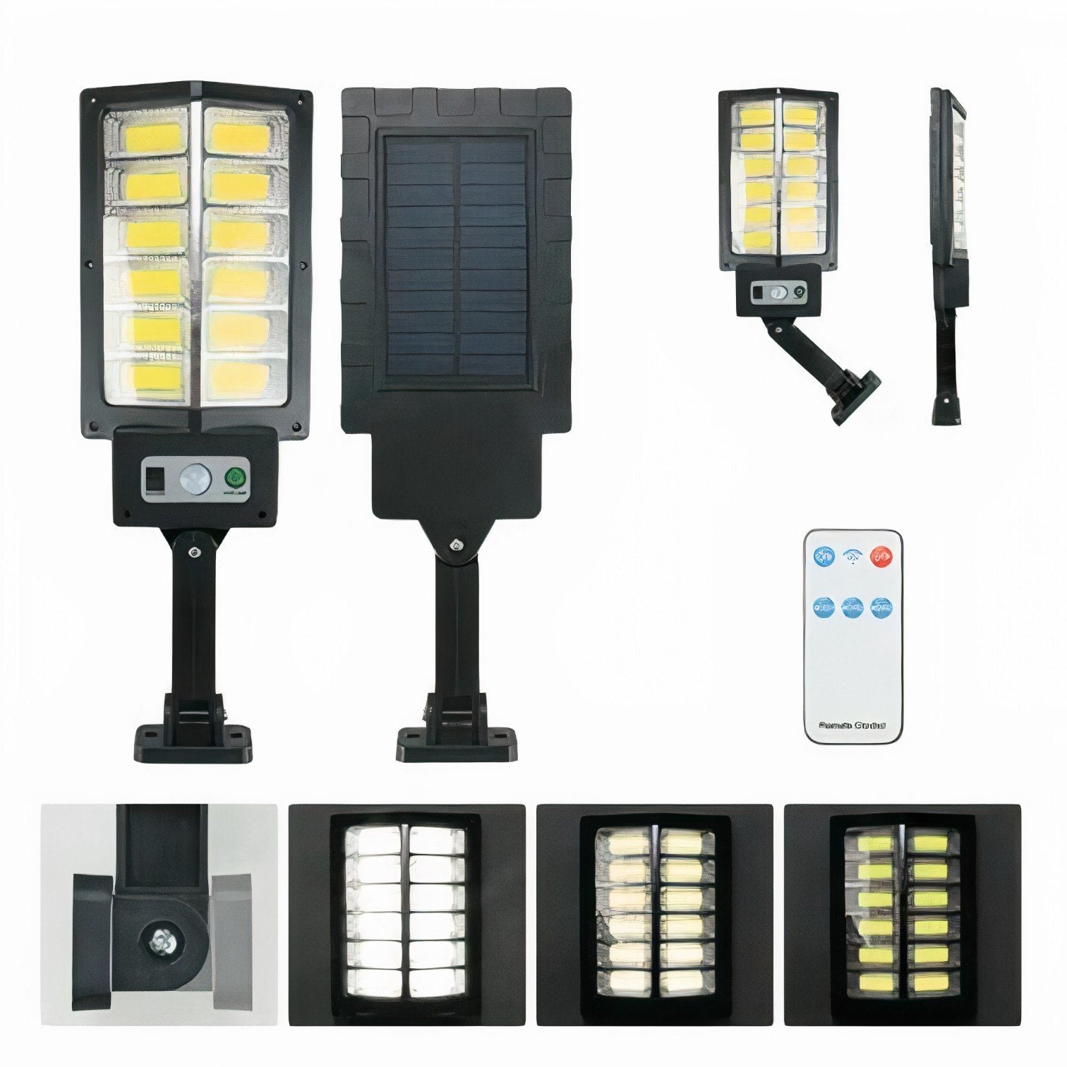 Lampa Solar LED 35cm cu Senzor de Miscare, cu Telecomanda 8cm Engros