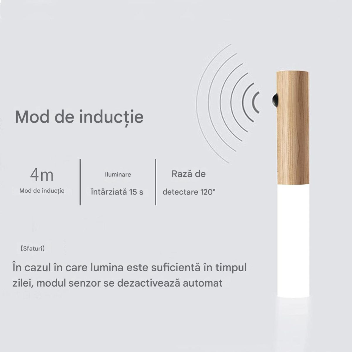 Lampa LED Magnetica 18cm de Perete Reincarcabila prin USB, cu Senzor de Miscare pentru Interior Engros