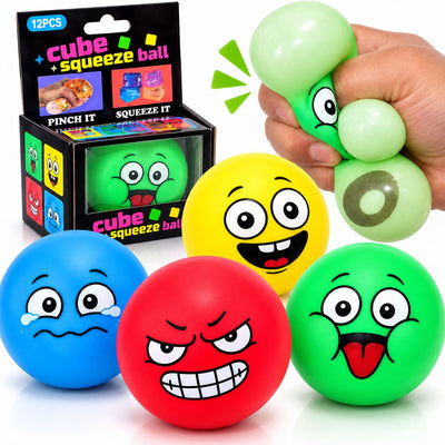 Minge Antistres Squishy 5.5cm cu Spuma in Interior, Diferite Modele si Culori Engros