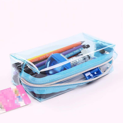 Penar Fluorescent 12/set, Transparent 20×7×5cm, din Plastic cu Fermoar, Diferite Culori Engros