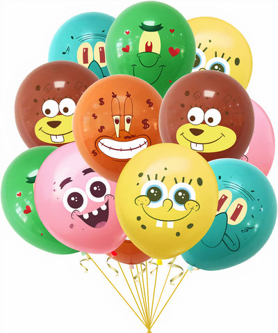 Baloane din Latex, 12/Tipla Model Sponge Bob, 30cm 12/set Engros