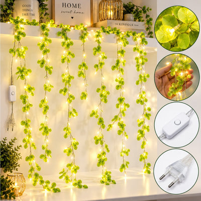 Ghirlanda din Frunze cu LED, 2x2m de Craciun Engros