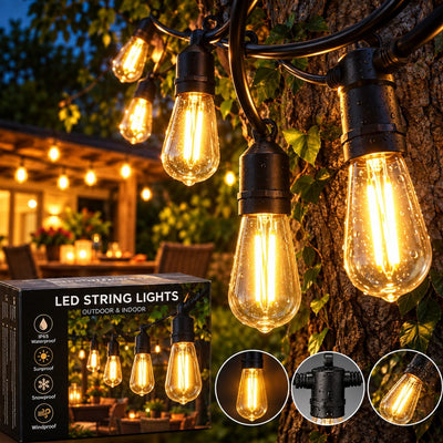 Ghirlanda Luminoasa 5M cu Led cu 10 Becuri, Lumina Alb Cald,Engros
