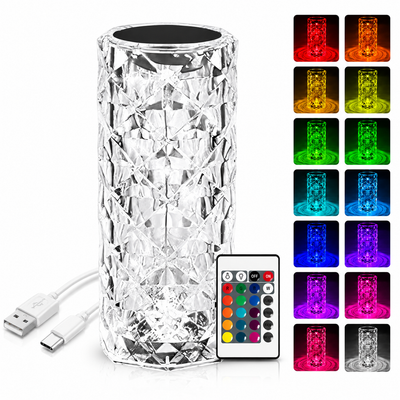 Lampă LED 22x9cm din Plastic cu Încărcare USB, Telecomandă, Luminozitate Reglabilă, Diferite Culori Engros
