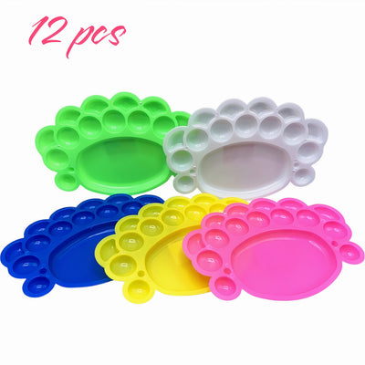 Paleta pentru Pictura din Plastic 20x13cm, Diferite Culori 12/set Engros
